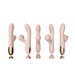 Dual Vibrator with Sucking Function Pink