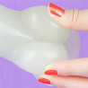 Dildo led giętkie duży penis podświetlany 21,5 cm
