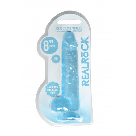 Dildo gumowe silikonowe żylaste z przyssawką 21 cm