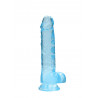 Dildo gumowe silikonowe żylaste z przyssawką 21 cm