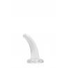 Lekko zagięte małe przezroczyste sex dildo 12 cm