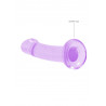 Proste sex dildo z główką i przyssawką penis 17 cm