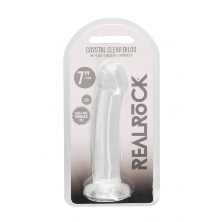 Proste lekko zagięte dildo z przyssawką 16,6 cm
