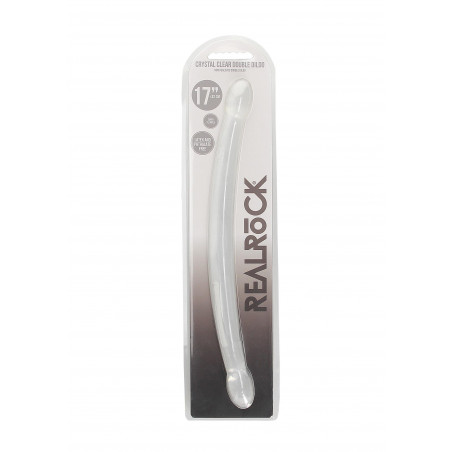 Podwójne silikonowe dildo gładkie długie 42 cm