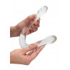 Podwójne silikonowe dildo gładkie długie 42 cm