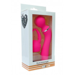 Masażer łechtaczki wibrator 2w1 10+10 trybów 19cm