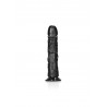 Czarne żylaste dildo z mocną przyssawką 25,5 cm