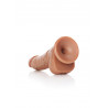 Grube silikonowe żylaste dildo przyssawka 17 cm