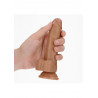 Grube silikonowe żylaste dildo przyssawka 17 cm