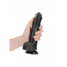 Silikonowe żylaste dildo z przyssawką 23 cm