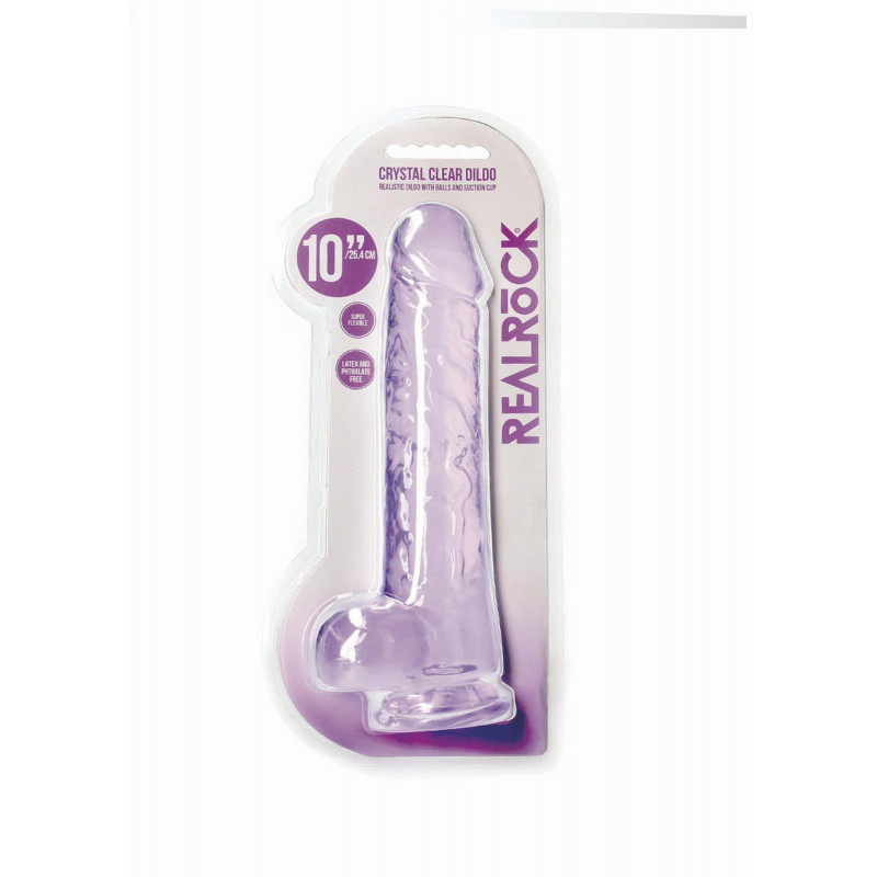 Wodoodporne dildo z przyssawką i jądrami 25,4 cm Wodoodporne dildo z przyssawką i jądrami 25,4 cm