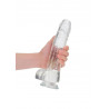Duży przezroczysty żylasty penis grube dildo 24 cm