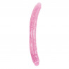 Różowe podwójne żylaste dildo sex lesbijski 46 cm