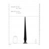 Długie dildo analne wąskie sex sonda do pupy 42 cm