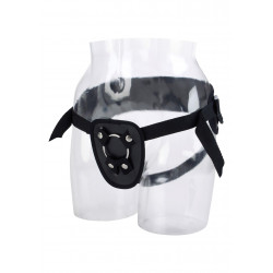 Uprząż skórzana z regulowanymi szelkami strap-on