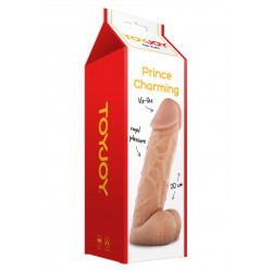 Wielki żylasty realistyczny penis z jądrami 20 cm
