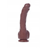 Duży zagięty murzyński penis dildo 22cm przyssawka