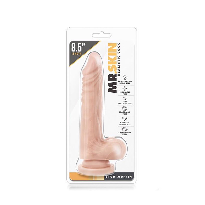 Naturalne dildo jak penis na przyssawce sex 19cm