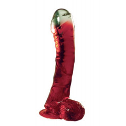 Żelowy penis z przyssawką jądrami realistyczny 16c