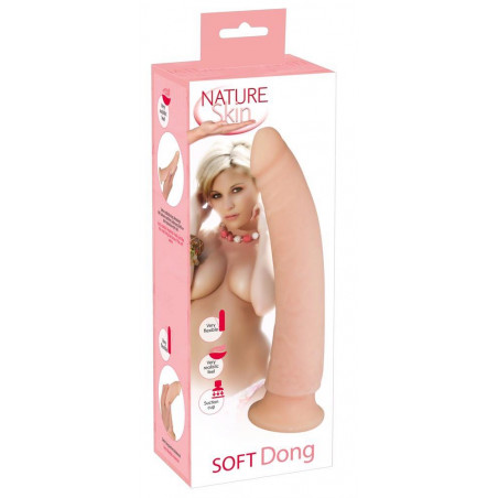 Realistyczny miękki penis dildo przyssawka 24cm