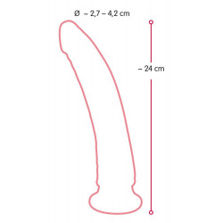 Realistyczny miękki penis dildo przyssawka 24cm