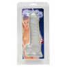 Realistyczne przezroczyste dildo przyssawka 18cm