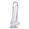 Realistyczne przezroczyste dildo przyssawka 18cm