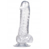 Realistyczne przezroczyste dildo przyssawka 18cm