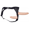 Uprząż z podwójnym dildo penisem sex lesbijski