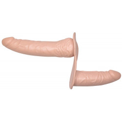 Uprząż z podwójnym dildo penisem sex lesbijski
