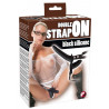 Podwójny penis dildo członek strap on uprząż sex