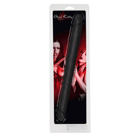 Czarne dildo lesbijskie silikonowe podwójne 40cm