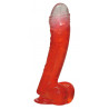 Żelowe dildo realistyczne z jądrami przyssawka 15c