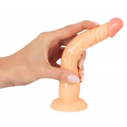 Dildo na przyssawce naturalny rozmiar wąskie 18cm