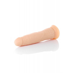 Mięciutki penis cyberskóra przyssawka dildo 19cm