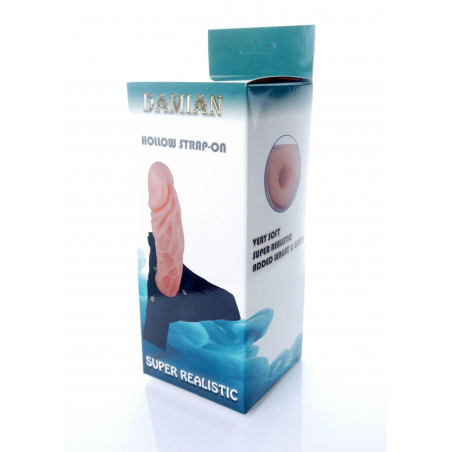 Penis na szelkach sex proteza pusta strapon 16cm