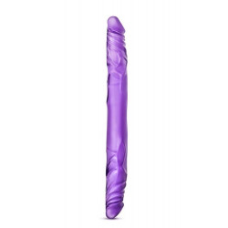 Dildo-b yours 14""""double dildo purple