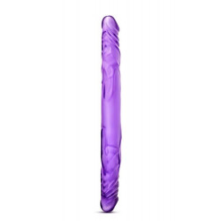 Dildo-b yours 14""""double dildo purple