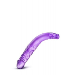 Dildo-b yours 14""""double dildo purple