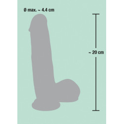 Duże grube dildo jak żywy penis na przyssawce 20cm