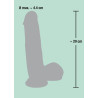 Duże grube dildo jak żywy penis na przyssawce 20cm