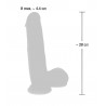 Duże grube dildo jak żywy penis na przyssawce 20cm