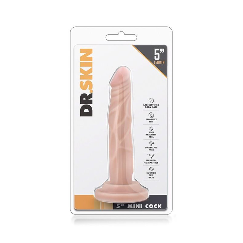 Dildo-dr. skin 5 inch mini cock flesh