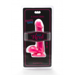 Silikonowy penis dildo z jądrami przyssawką 15cm