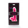 Silikonowy penis dildo z jądrami przyssawką 15cm