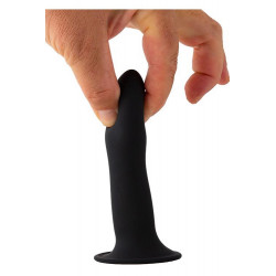 Silikonowe dildo czarne penetracja anusa i waginy