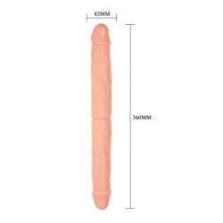 Naturalny realistyczny penis dwa końce podwójny 36