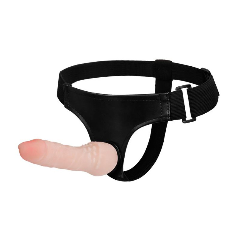 Penis z cyberskóry dildo na majtkach strap-on 17cm