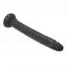 Mega długie czarne dildo z przyssawką żylaste 32cm