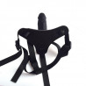 Czarne majtki strap-on z silikonowym dildo 10 cm